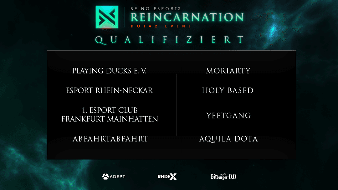 REINCARNATION Qualifier vorbei - 8 Teams für die Liga qualifiziert!